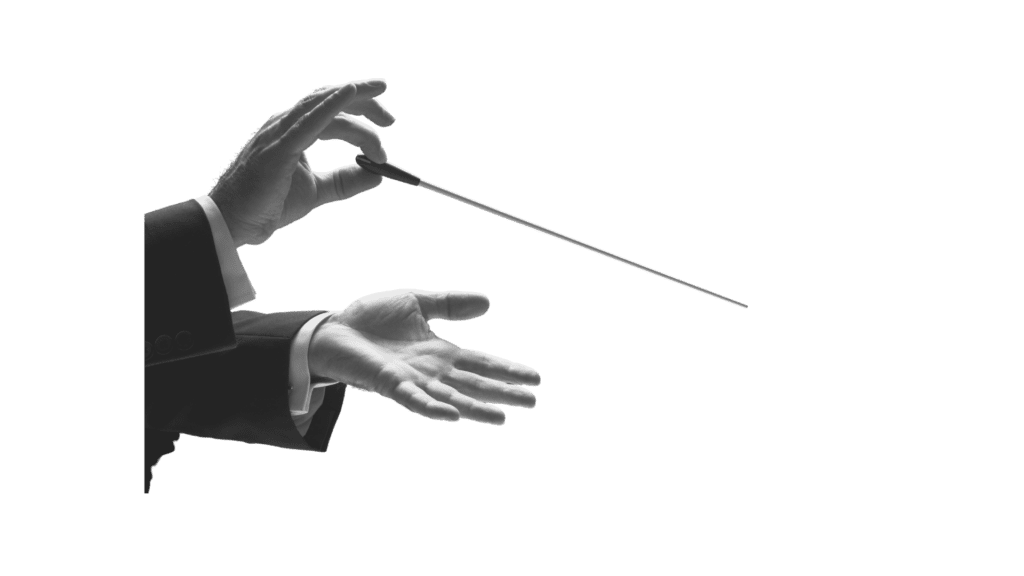 An Orchestra Conducting Maestro Hands