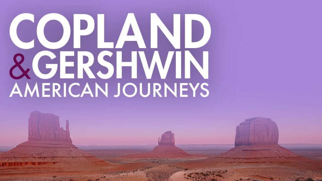 Concert artwork for American Journeys depicting Monument Valley Arizona